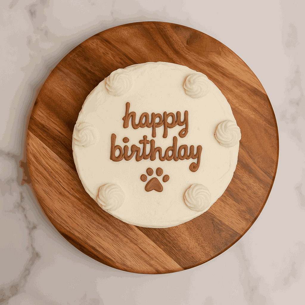 Round Happy Birthday Cake
