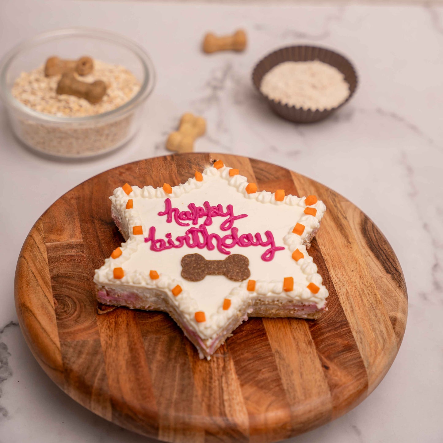 Star Cake with Carrot Toppings