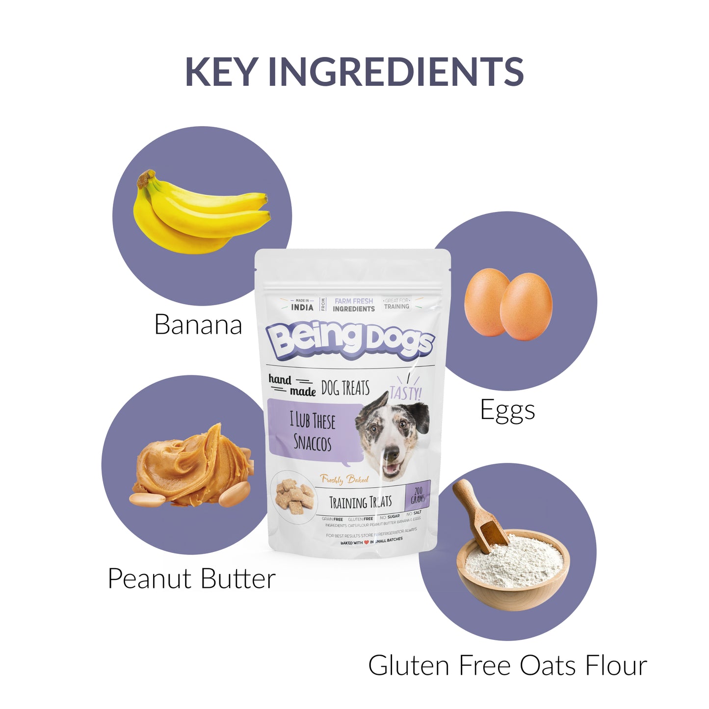 Training Treats (Peanut Butter, Banana & Oats)