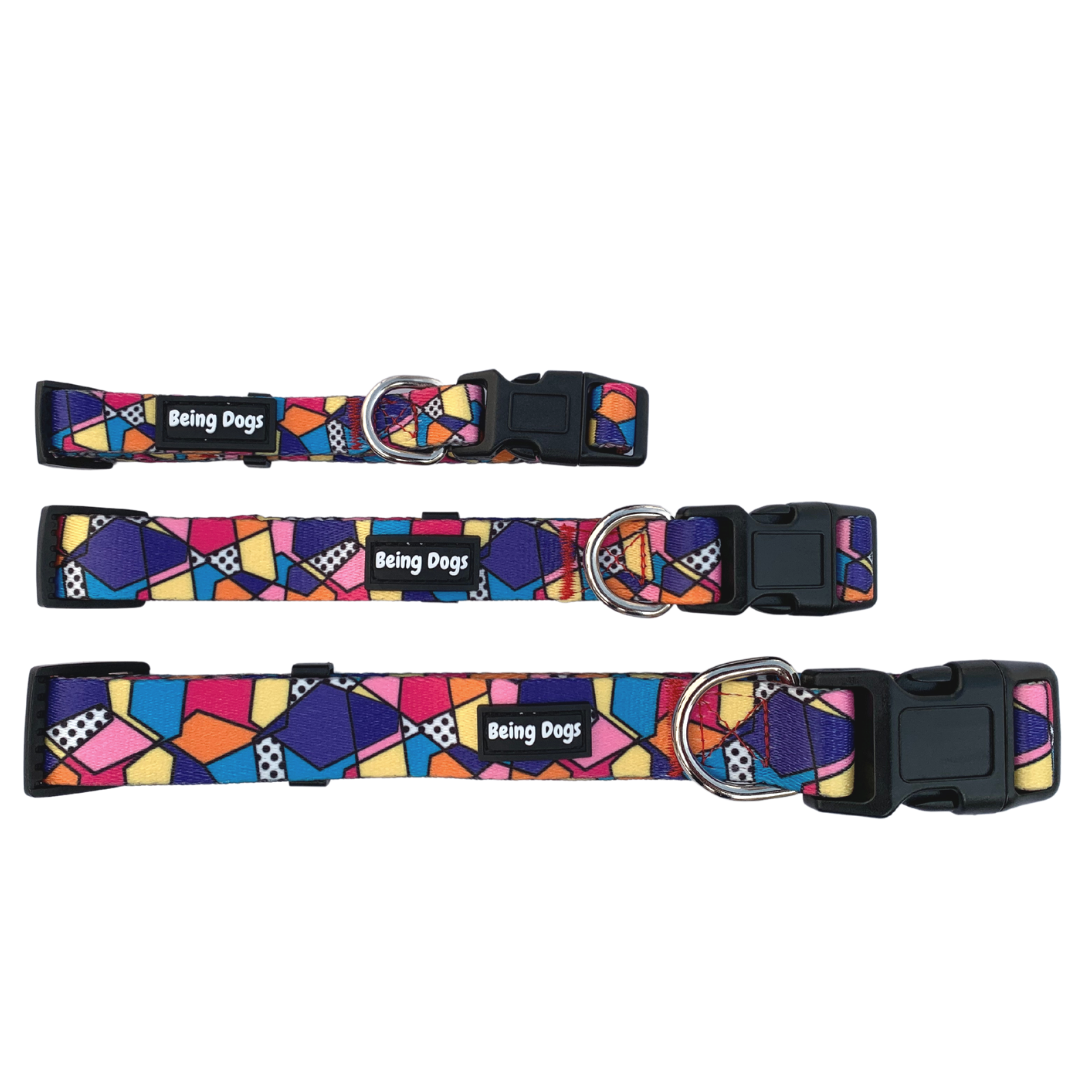 Geometrical Print Dog Collar