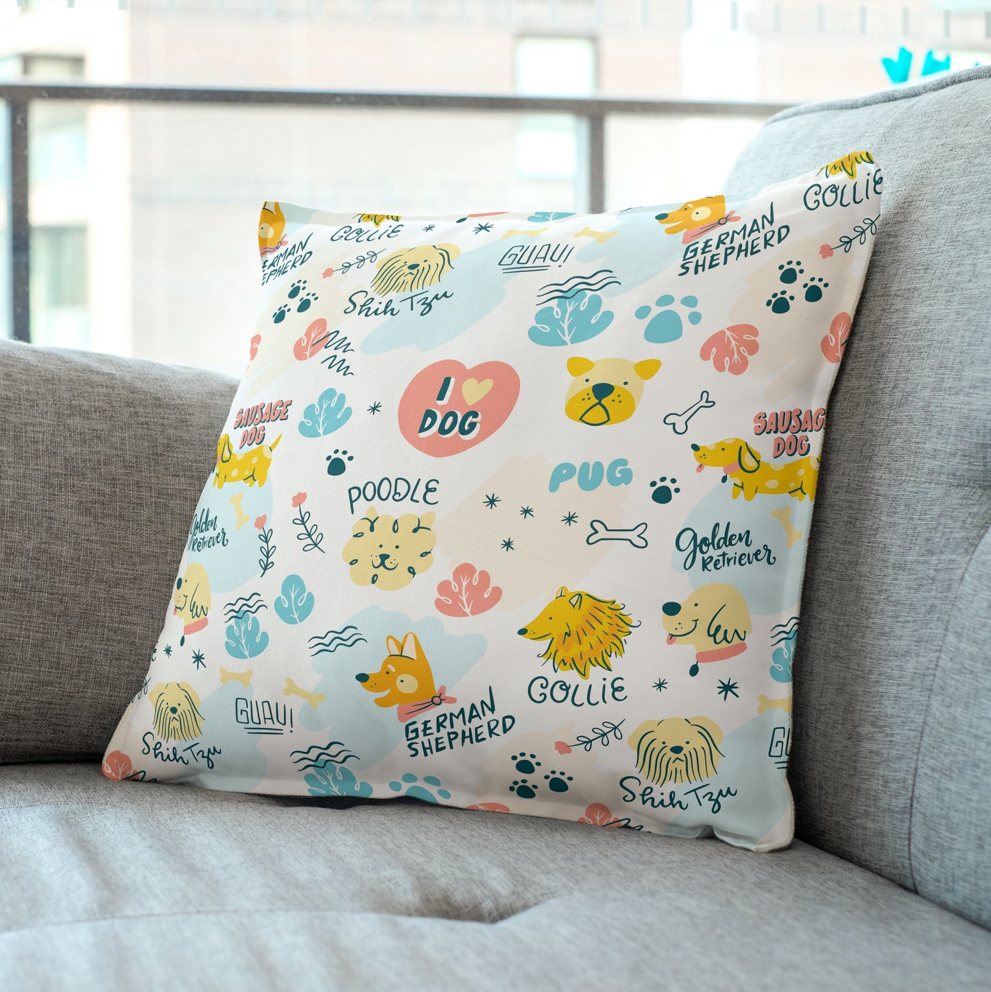Multi Colour Cushion Cover (Cover & Cushion Both Included)