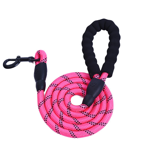 Pink Rope Leash With Padded Handle