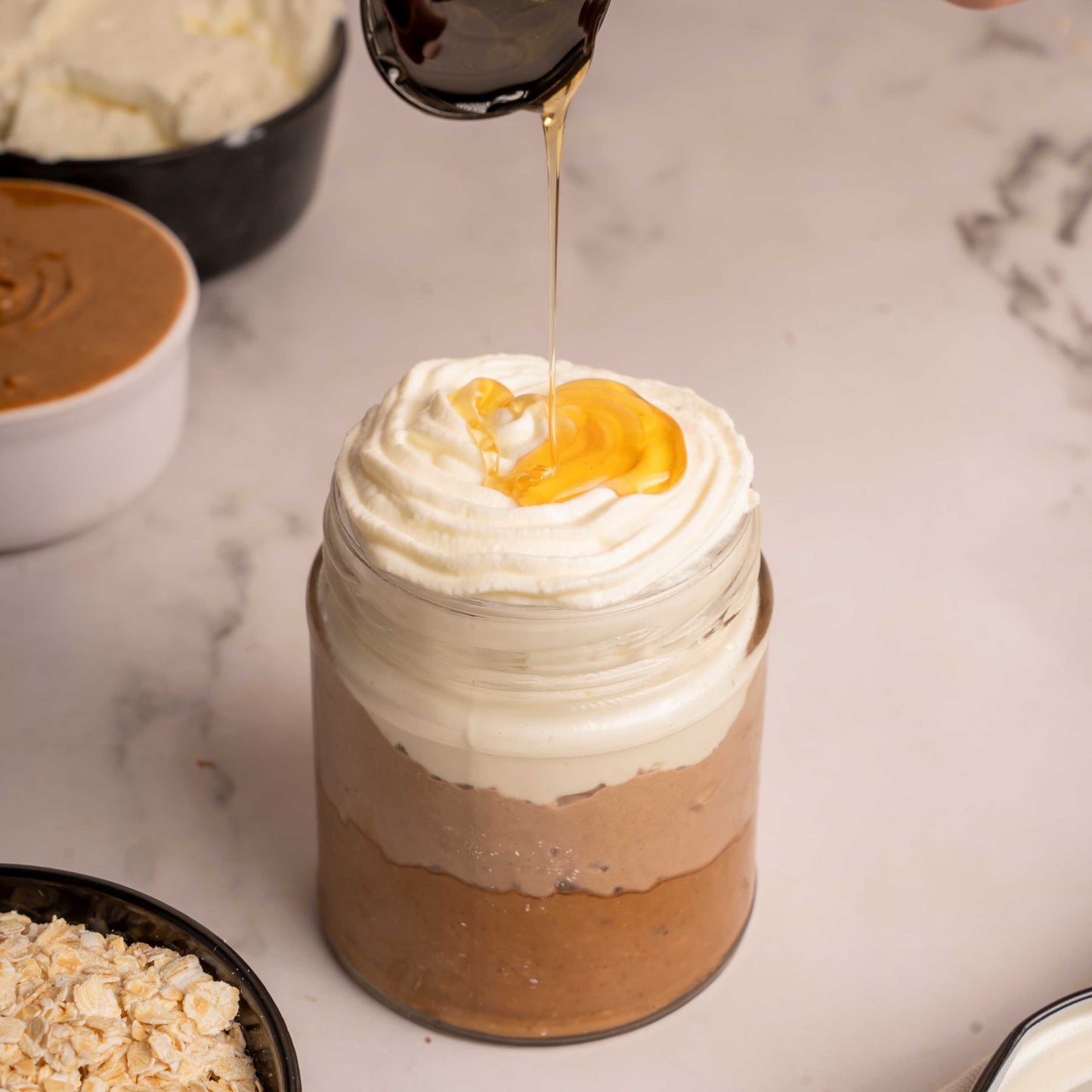 Cream Cheese, Honey, Oats & Peanut Butter Mousse For Dogs