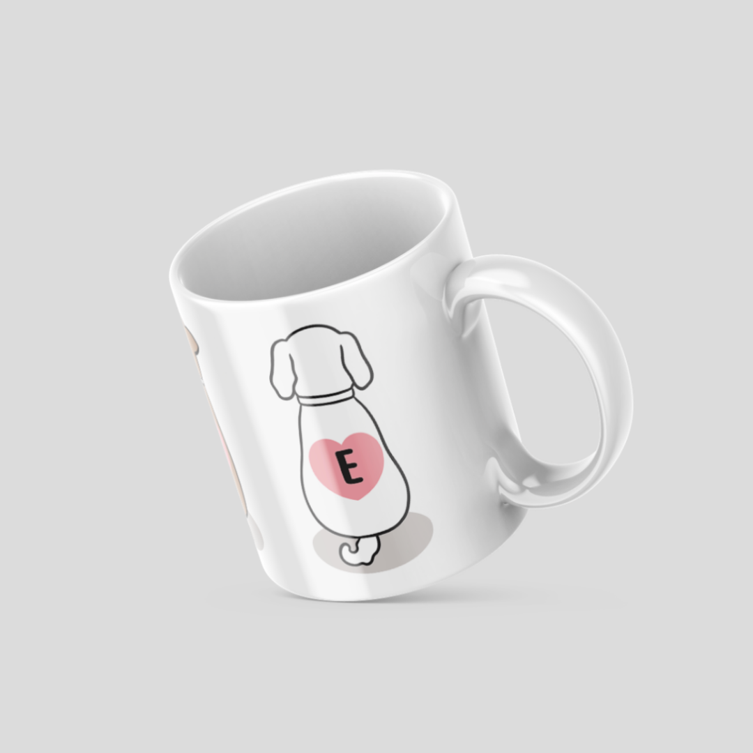 White Dog Love Coffee Mug