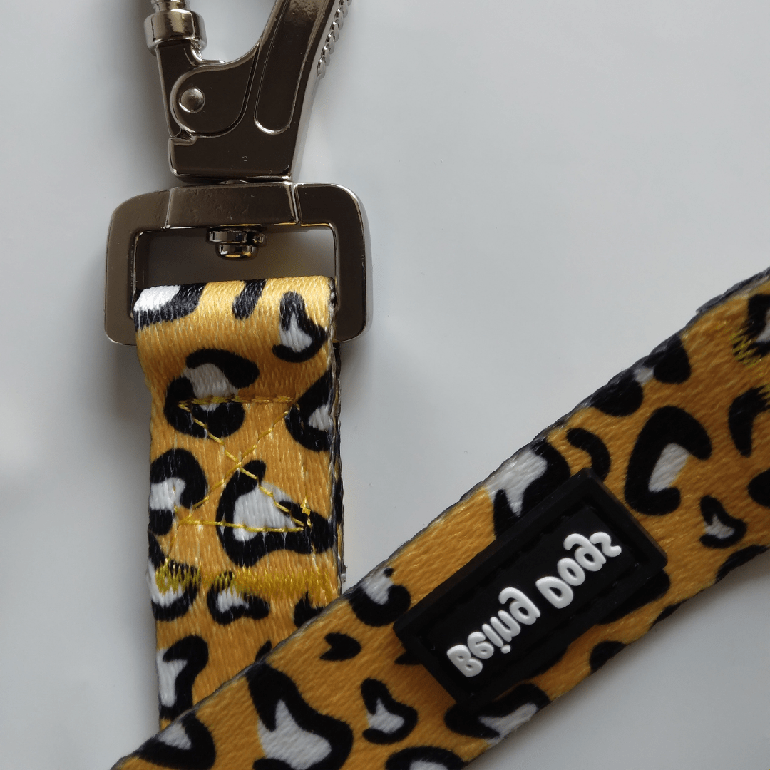Animal Print Dog Leash With Metal Hook
