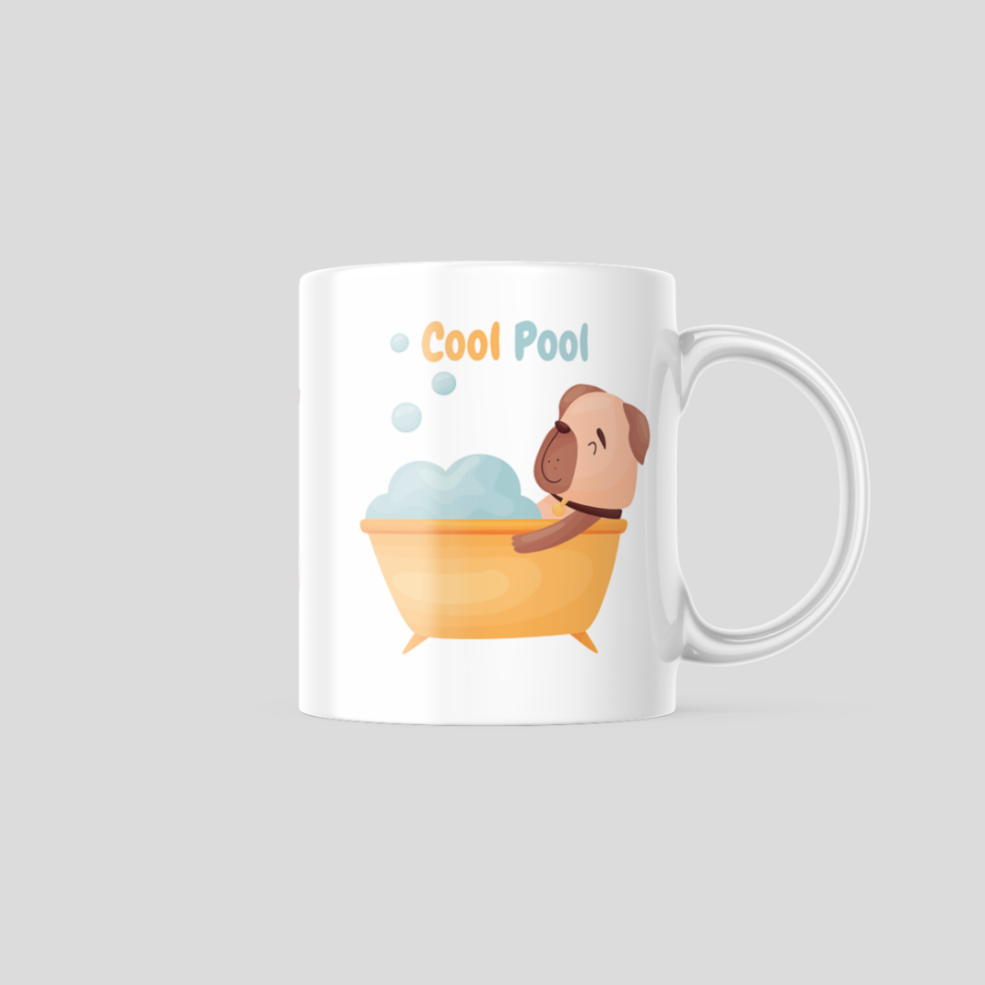 White Cool Dog Coffee Mug