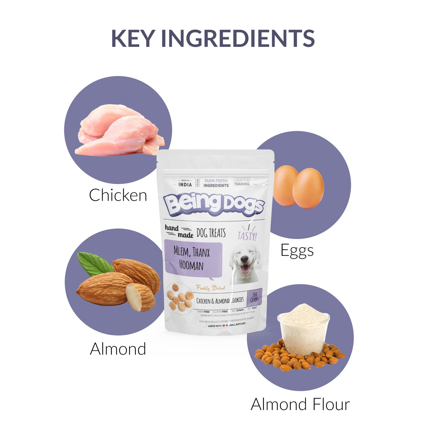 Chicken & Almond Cookies For Dogs