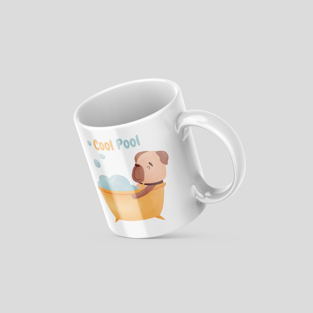 White Cool Dog Coffee Mug