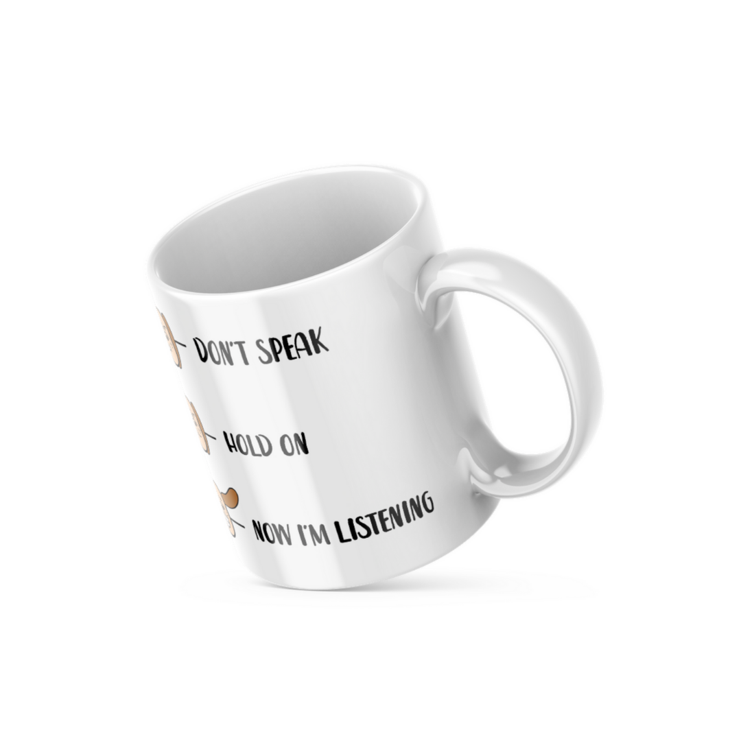 White Don't Speak Coffee Mug