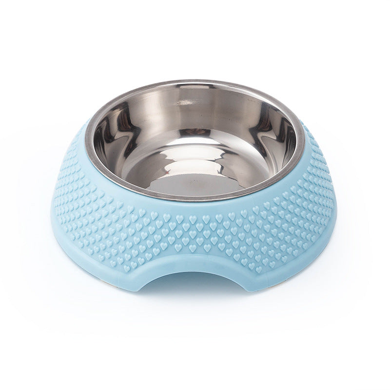 Sky Blue Stainless Steel Dog Bowl