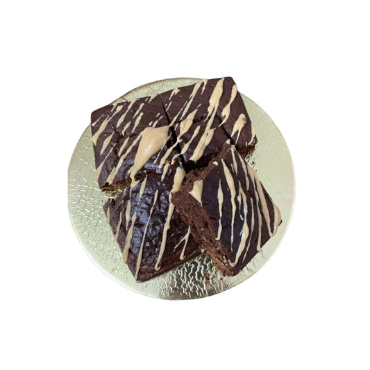 Carob Brownies With Peanut Butter Drizzle For Dogs (Set Of 4) (No Chocolate, Made With Carob)