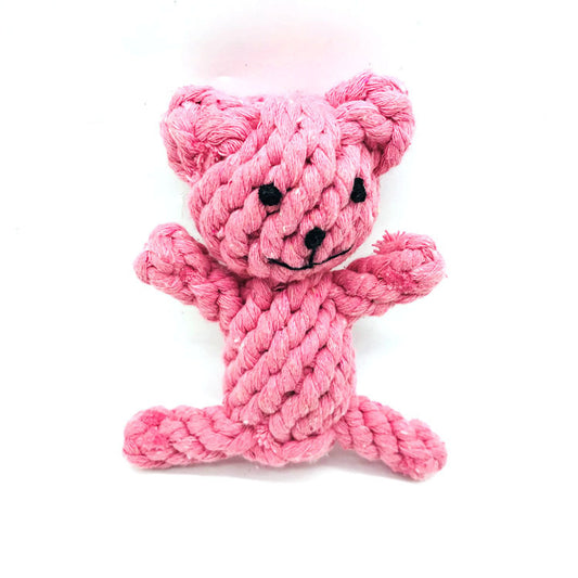 Pink Bear Rope Toy
