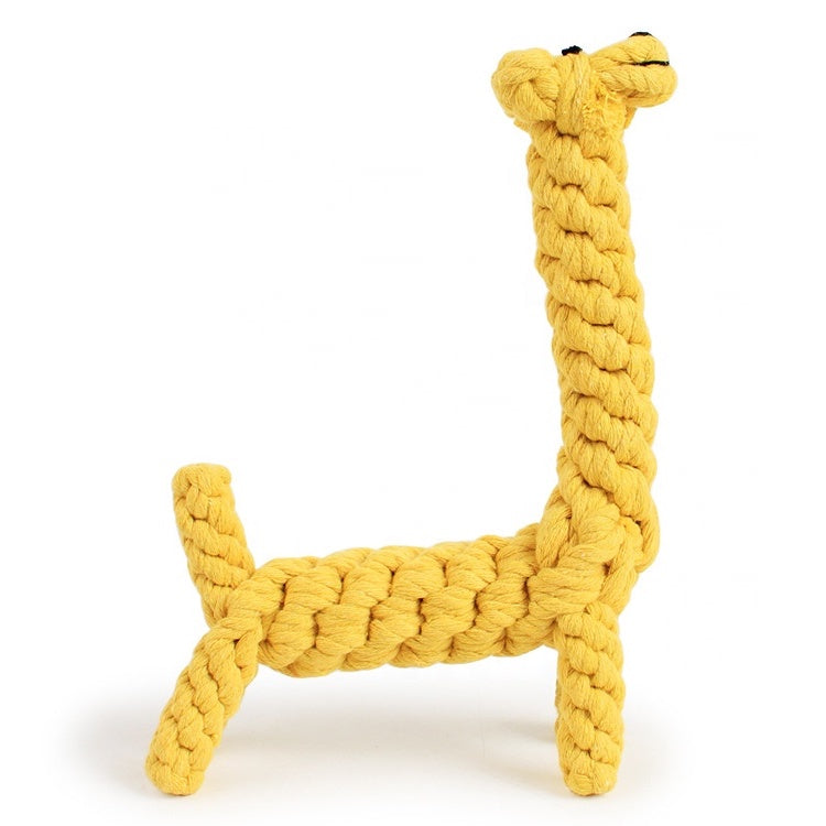 Yellow Giraffe Rope Toy