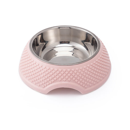 Baby Pink Stainless Steel Dog Bowl