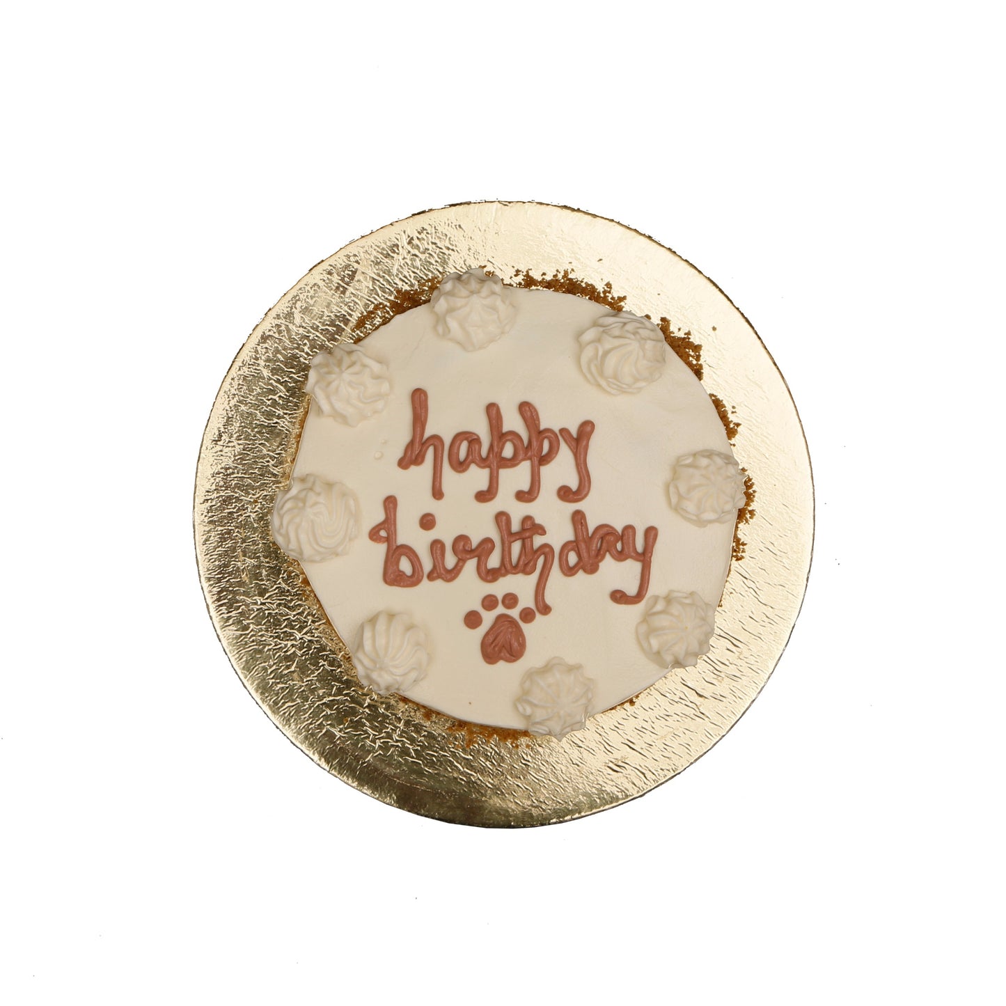 Round Happy Birthday Cake For Dogs, No Sugar, No Salt, No Maida, No Colours, Tasty & Healthy, Gluten-Free, Freshly Baked