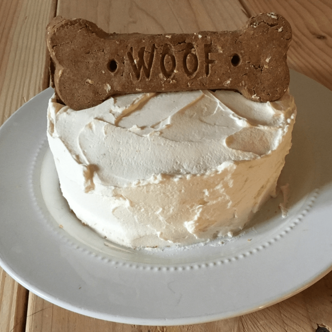 WOOF Round Cake With Yogurt & Sweet Potato Icing For Dogs, No Sugar, No Salt, No Maida, No Colours, Tasty & Healthy, Gluten-Free, Freshly Baked