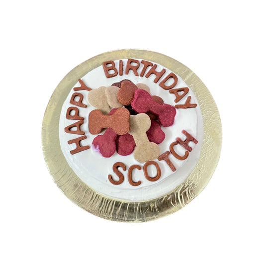 White Treats Galore Cake For Dogs, No Sugar, No Salt, No Maida, No Colours, Tasty & Healthy, Gluten-Free, Freshly Baked