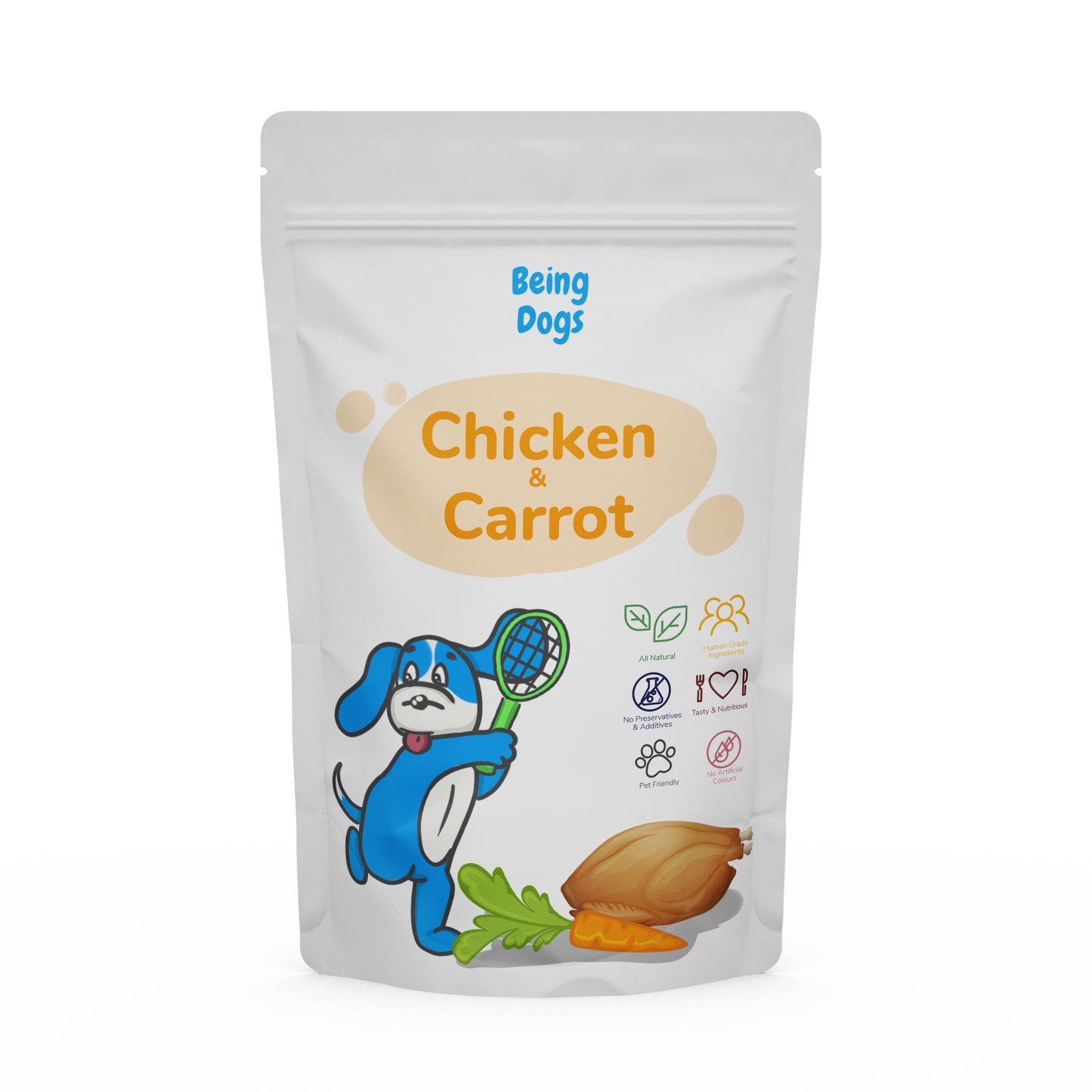 Chicken & Carrot Meal For Dogs (Single Packet), Customised, Made Fresh Daily, Zero Preservatives, High In Protein