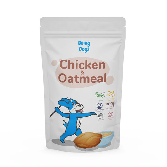 Chicken Oatmeal Meal For Dogs (Single Packet), Customised, Made Fresh Daily, Zero Preservatives, High In Protein