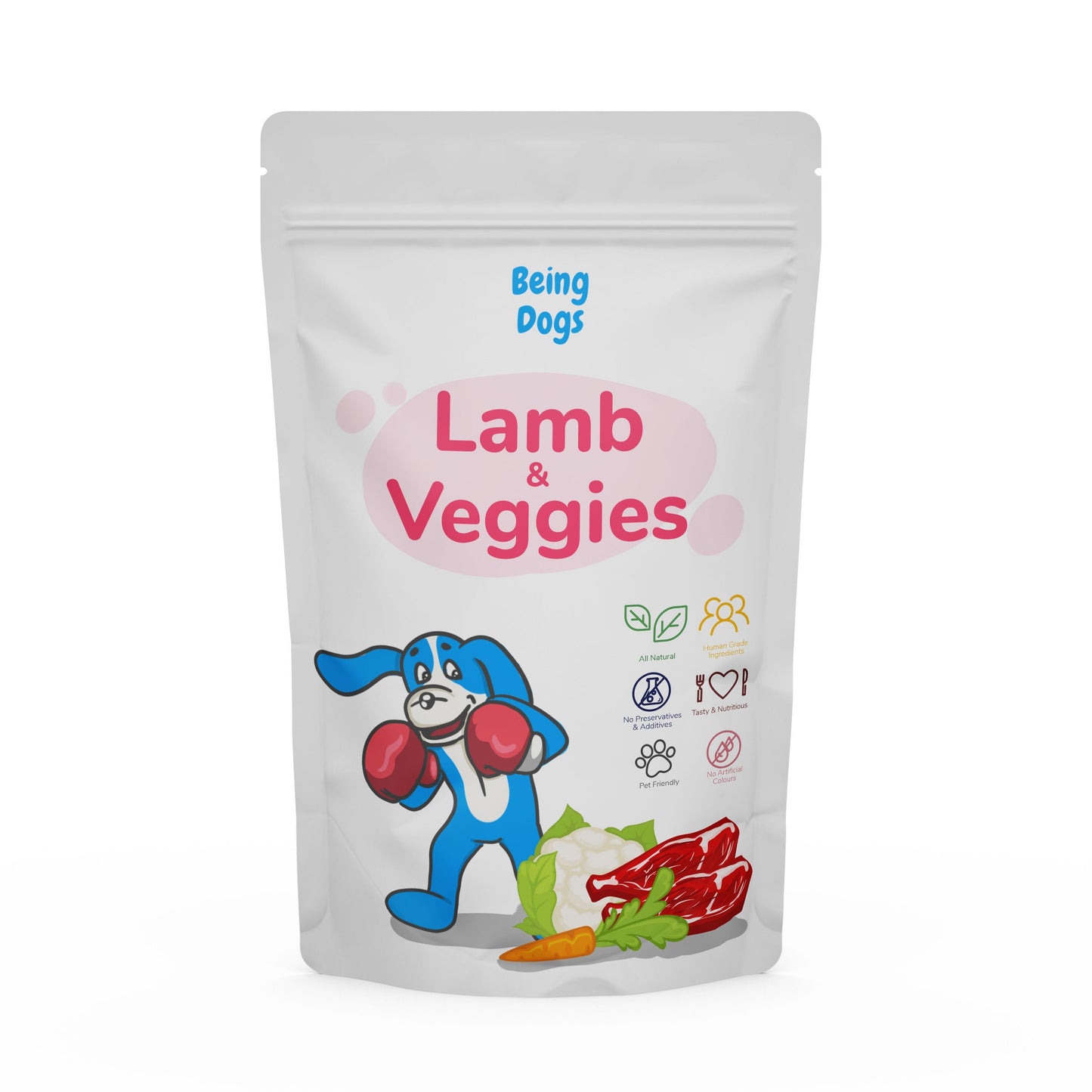 Lamb & Veggies Meal For Dogs (Single Packet), Customised, Made Fresh Daily, Zero Preservatives, High In Protein