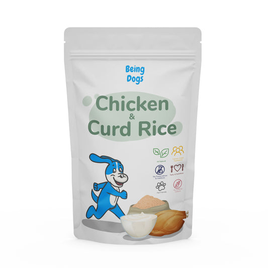 Chicken & Curd Rice Meal For Dogs (Single Packet), Customised, Made Fresh Daily, Zero Preservatives, High In Protein