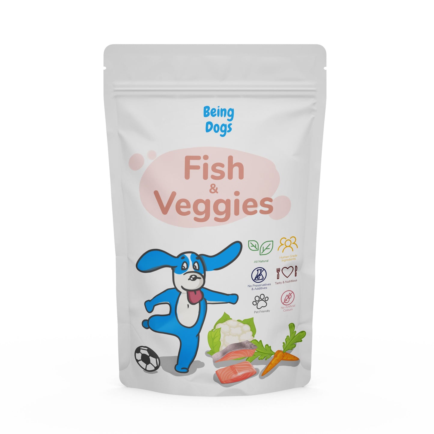 Fish & Veggies Meal For Dogs (Single Packet), Customised, Made Fresh Daily, Zero Preservatives, High In Protein