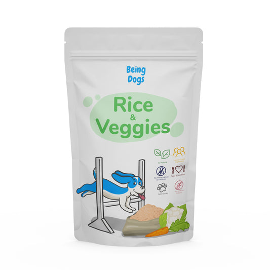 Rice & Veggies Meal For Dogs (Single Packet), Customised, Made Fresh Daily, Zero Preservatives, High In Protein