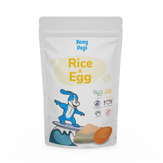 Rice & Egg Meal For Dogs (Single Packet), Customised, Made Fresh Daily, Zero Preservatives, High In Protein
